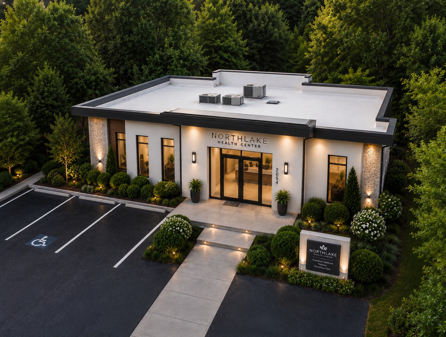 Aerial rendering of Northlake Concierge Medical Center